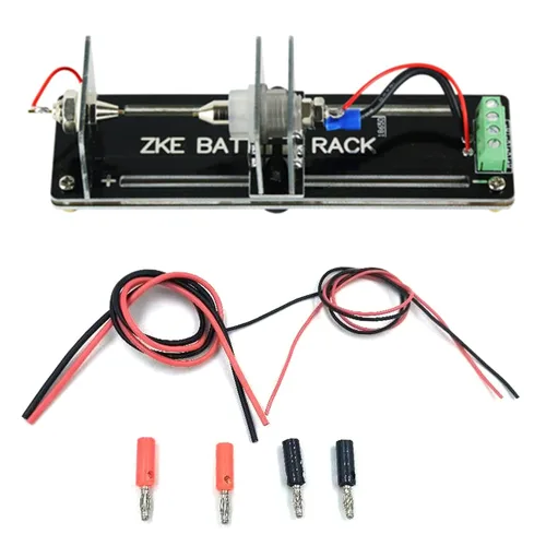Vista 2 de Versátil soporte de prueba de capacidad de resistencia de batería de 4 cables para baterías AAA AA 21700 26650 18650 AA A+/A; V +/V- Interfaces