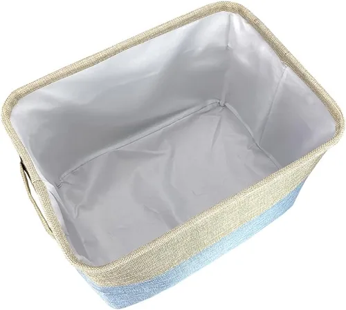 Vista 2 de Cesta de almacenamiento decorativa de hueso de Shih Tzu para perro, caja de juguetes rectangular con 2 asas para organizar armario, garaje, ropa