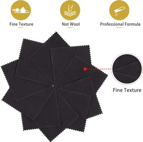 Vista 2 de CATIFLIN 100 paños de limpieza de joyas de alta calidad, paños de pulido de plata envueltos individualmente, para plata de ley, oro, latón
