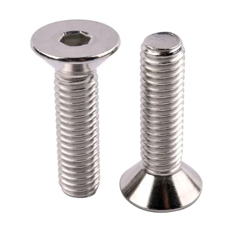 Vista 20 de Tornillos avellanados de cabeza plana de 1/4-20 x 1-1/2", pernos de casquillo hexagonal, acero inoxidable 304 18-8, rosca de máquina completa
