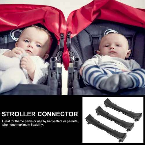 Vista 5 de Conector ajustable para cochecito doble, clips universales para carrito de bebé, accesorios ligeros e impermeables para cochecito, para padres