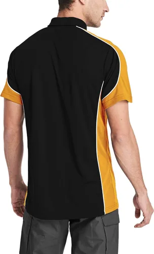 Vista 3 de MAGCOMSEN Polo de golf para hombre, manga corta, 3 botones, secado rápido, estilo casucal, piqué