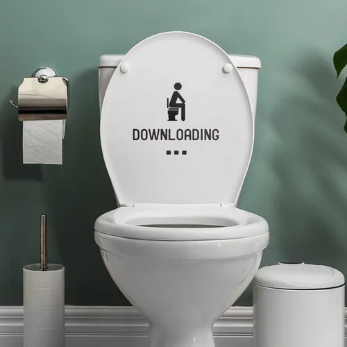 Calcomanía de vinilo para pared, descarga de 6.68 x 8 pulgadas, moderna, inspiradora, divertida cita para el hogar, dormitorio, oficina, baño,