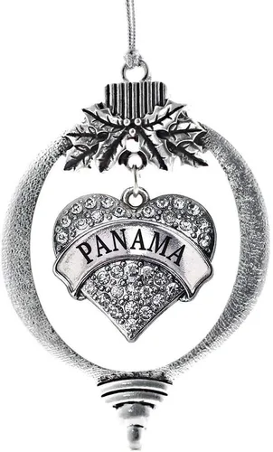 Vista 78 de Inspired Silver Adornos festivos de dije de corazón pave de plata con circonitas cúbicas