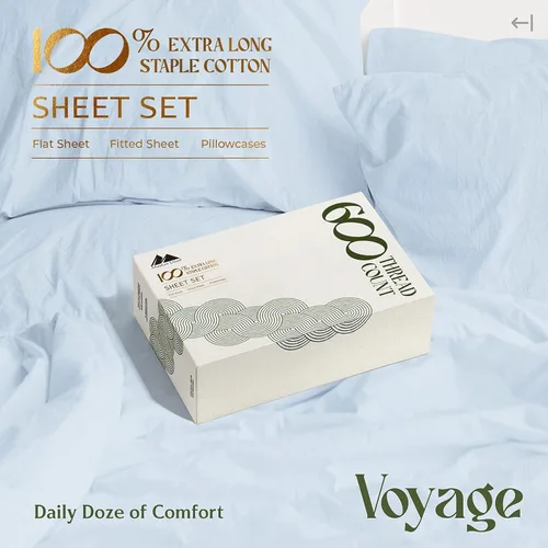 Vista 39 de Mayfair Linen Juego de sábanas de 100% algodón egipcio, tamaño individual (paquete de 2) – Sábanas de lujo blancas de 600 hilos, tamaño individual