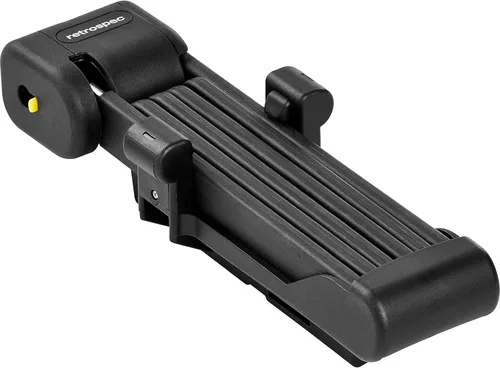 Vista 5 de Retrospec Fortitude - Candado plegable para bicicleta, antirrobo, barras resistentes a cortes de acero recubierto de 0.197 in, bloqueo resistente a
