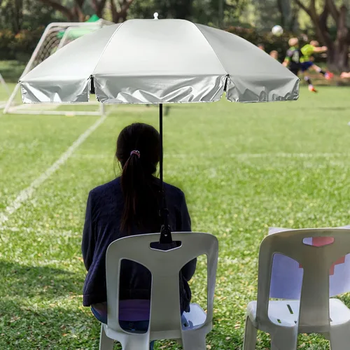 Vista 9 de G4Free Sombrilla universal UPF 50+ con abrazadera ajustable para exteriores, protección UV, silla de playa, sombrilla para cochecitos, sillas