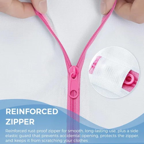 Vista 5 de BAGAIL Bolsas de lavandería de malla para lencería íntima y delicadas, 5 unidades (1XL, 2L, 2M)