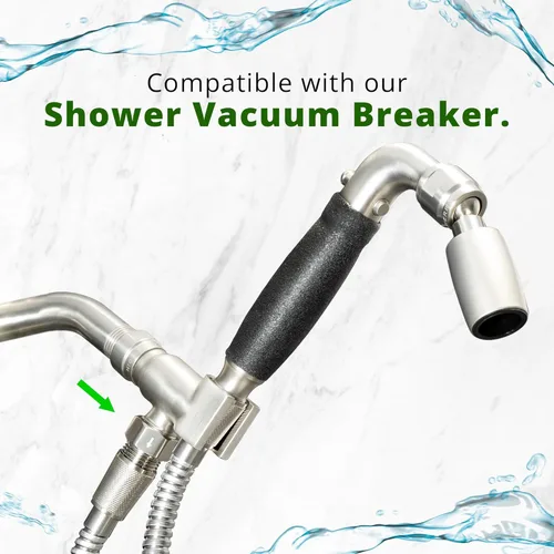 Vista 9 de High Sierra Showerheads® - Cabezal de ducha de mano de metal sólido con válvula de goteo - WaterSense Certified Low Flow 1.8 GPM: acabado de níquel