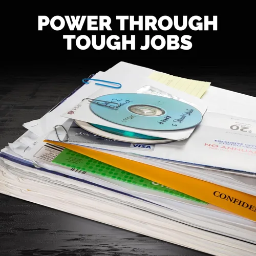 Vista 4 de Fellowes - Trituradora de papel Powershred 79Ci 100 % a prueba de atascos; trituradora de corte transversal de trabajo medio con capacidad para 16