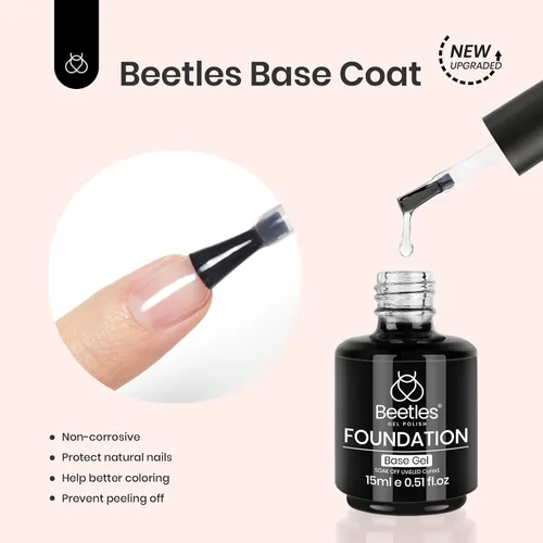 Vista 7 de Beetles Juego de Gel de Capa Superior y Base & Pegamento para Uñas - 3 Piezas Gel de Capa Superior Sin Limpieza Esmalte de Uñas de Gel & Capa Base