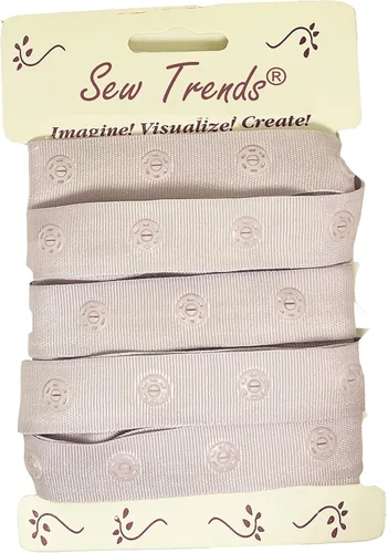 Vista 12 de 2 yardas de plástico con botón a presión de cinta de poliéster gancho y ojal con cremallera Popper Press Stud Fastener-Baby Blue