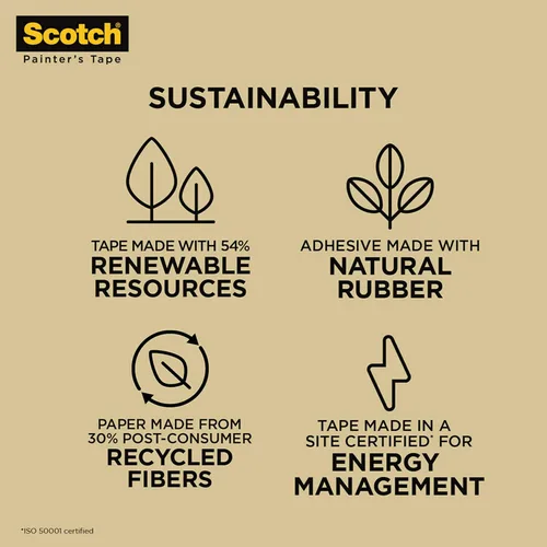 Vista 3 de Scotch Cinta adhesiva de uso general, 1.88 pulgadas por 60 yardas, 2050 (paquete de 2)