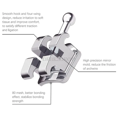 Vista 3 de 200 unids/10 sets dientes modelo ejercicios enseñanza mini soportes Roth .022 ranuras 345 con ganchos