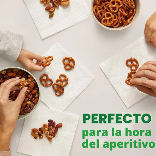 Vista 6 de Bounty Servilletas de papel, blancas, 200 unidades, el embalaje puede variar