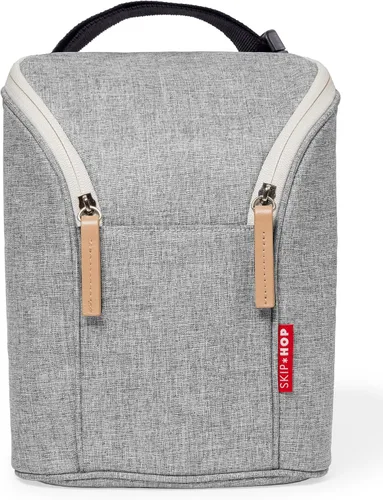 Vista 7 de Skip Hop Bolsa térmica para biberones con aislamiento para leche materna para bebés, Grab & Go, Chevron
