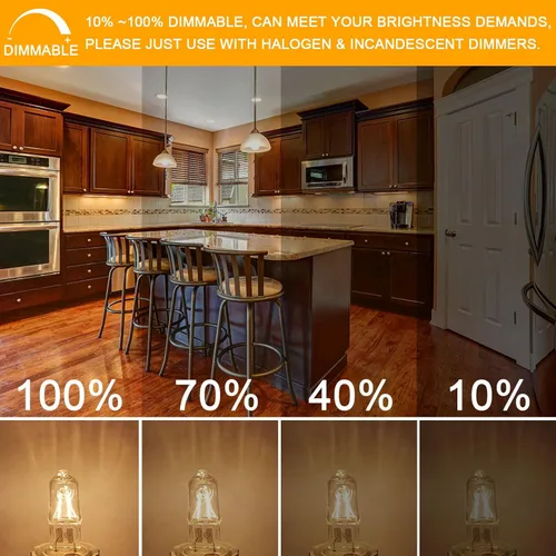 Vista 4 de Bombilla halógena G8 de 20 W, 120 V, T4, tipo JCD, base G8, bombillas de xenón bi-pines, regulables con larga vida útil, bombillas halógenas G8