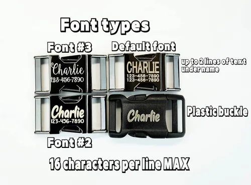 Vista 6 de Tropical Green Dog Collar w/Metal Buckle or Plastic Hand Made Custom Engraved Personalized Collar 1 inch Wide Designer Collars