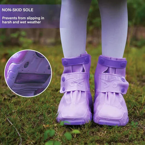 Vista 22 de Cubiertas para zapatos de lluvia para niños, impermeables, para niños y niñas, reutilizables