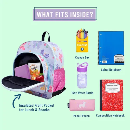 Vista 3 de Wildkin - Mochila de 12 pulgadas para niña.