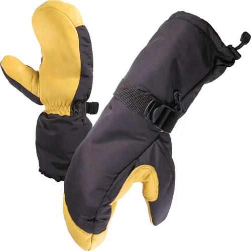 Vista 5 de SKYDEER Waterproof and Windproof Genuine Deerskin Leather Ski Gloves with 150g 3M Thinsulate Insulation (SD8648T)