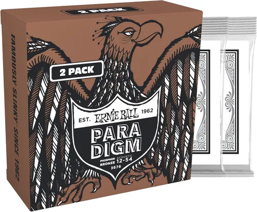 Vista 3 de Ernie Ball Cuerdas de guitarra acústica Medium Light Paradigm Phosphor Bronze - Paquete de 2 unidades 12-54 (P03676)