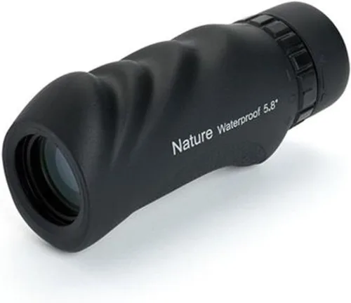 Vista 4 de Celestron – Monocular Nature 10x25 – Ideal para senderismo y observación de vida silvestre – Ópticas multicapa – Lente objetiva de 25mm – Prisma