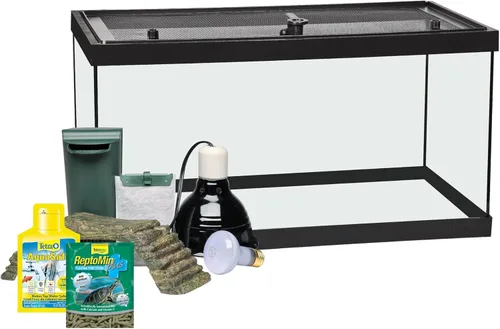 Tetra ReptoHabitat Kit para reptiles acuáticos y anfibios, 15 galones, crea un hogar para tortugas juveniles acuáticas, ranas, tritones y