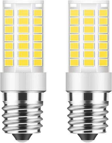 Vista 8 de TAIYALOO Bombilla LED E17 regulable, bombilla de horno de microondas de 5 W, blanco cálido 3000 K, repuesto de bombilla halógena de 40 W
