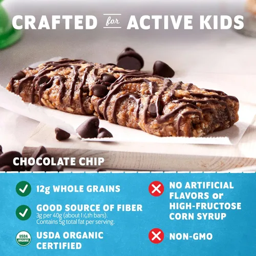 Vista 6 de Clif Kid ZBar Zbar - Barras de chocolate con chispas de chocolate - Barritas energéticas horneadas suaves - Sin OMG - 0.42 oz de granos enteros