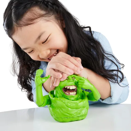Vista 4 de Ghostbusters Juguete animatrónico Squash & Squeeze Slimer, más de 40 efectos de sonido, fantasma verde interactivo de 7 pulgadas, juguetes