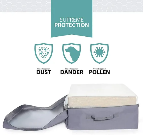 Vista 5 de Milliard Funda de transporte para el colchón de tres pliegues individual (75" x 38" x 4") (colchón NO incluido)