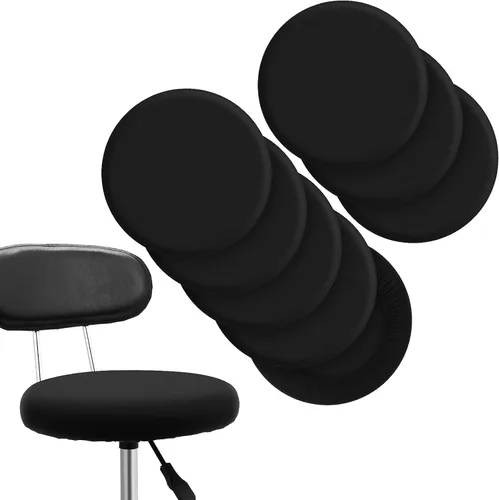 Vista 9 de Tatuo Fundas de asiento de taburete de bar redondas, fundas de cojín lavables, fundas elásticas para sillas de bar para sillas de 14 a 17 pulgadas