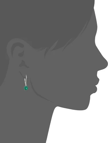 Vista 2 de Tienda Collection 925 Sterling Silver 6mm Round Gemstone Dangle Earrings for Women with Leverbacks