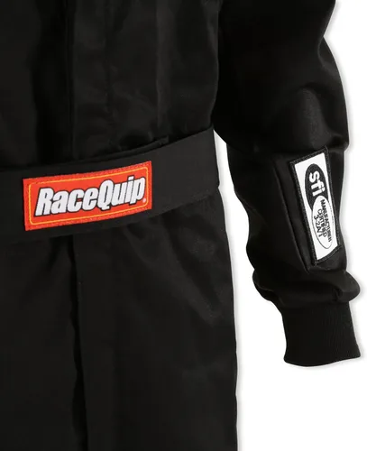 Vista 6 de RaceQuip® 110005RQP 110 Series Traje de conducción de 1 pieza - SFI 3.2A/1 - Negro - Grande