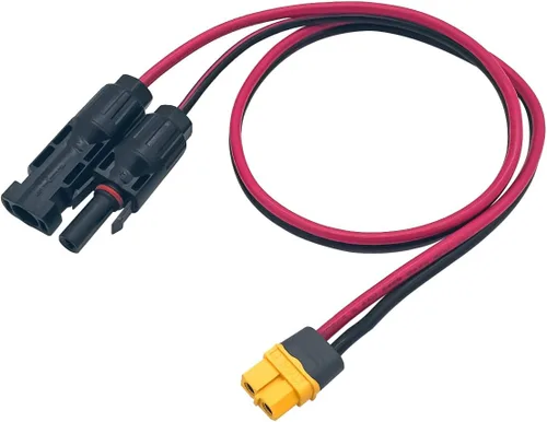 Vista 5 de Conector solar a adaptador XT60 Panel solar para batería Lipo EFDELTA estación de energía portátil River 600 y generador solar (9.8 ft)