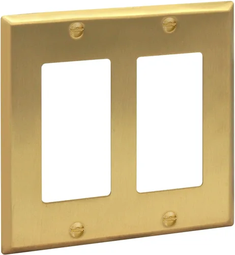 Vista 27 de Rio Salto BRASS - Placa de pared de metal dorado para interruptor de luz, placa de pared para receptáculo, cubiertas basculantes de 1 banda, latón
