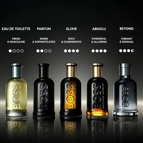 Vista 5 de Hugo Boss Bottled Absolu Parfum Intense – Colonia masculina amaderada – Con notas de acorde de cuero, pachulí y esencia de cedro – Fragancia