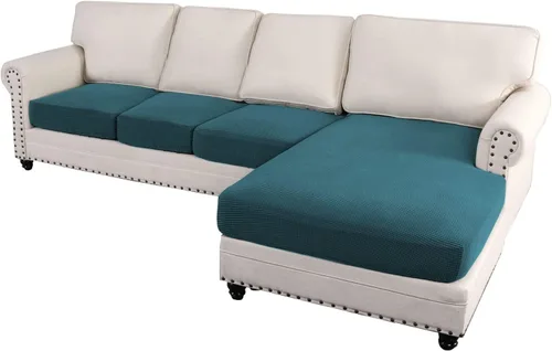 Vista 50 de Fundas para sofá seccional, 1 funda para diván en forma de L, funda separada para sofá seccional izquierdo y derecho (1 diván, gris claro)