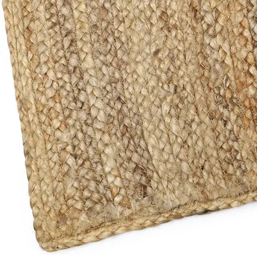 Vista 8 de REDEARTH Alfombra rectangular tejida a mano trenzada 100% yute natural Alfombras bohemias de yute hechas a mano para dormitorio, cocina, sala