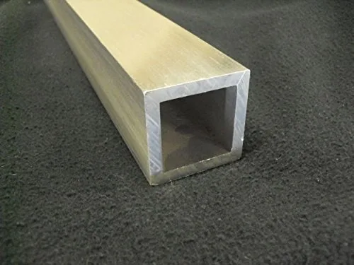 Tubo cuadrado de aluminio de 2 "pared de 1/4" x 84" de largo 6061-T6 acabado de molino