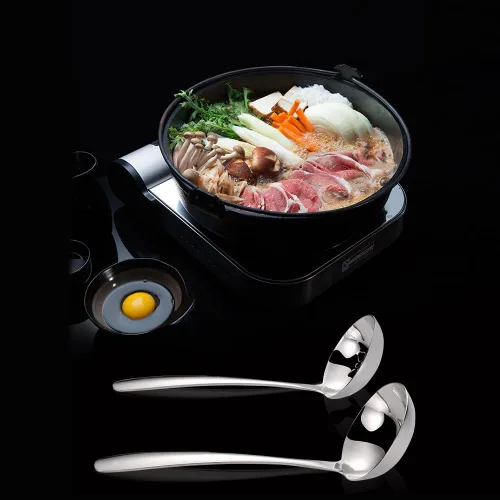 Vista 5 de Cucharón pequeño, cucharón de salsa, cuchara para sopa, cuchara para salsa, cucharones redondos de acero inoxidable SUS 304 de 8 pulgadas, aptos