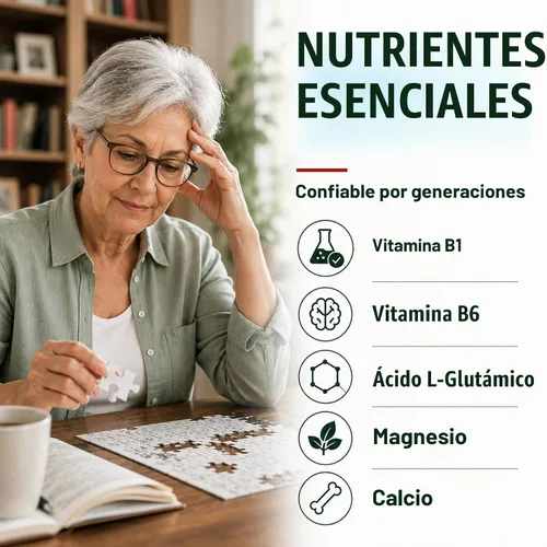 Vista 4 de Aumento de la memoria, ayuda cognitiva, salud cerebral (60 pestañas/paquete de 1)