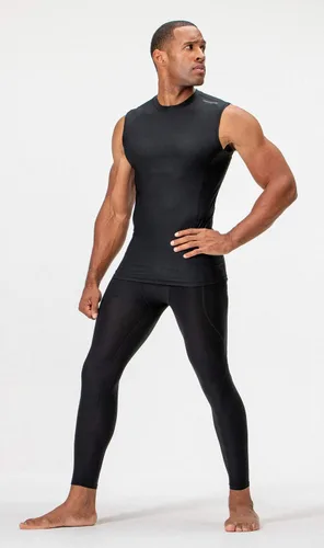 Vista 6 de DEVOPS Paquete de 3 camisas de compresión atléticas sin mangas para hombre