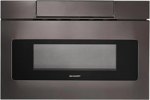 Vista 2 de Sharp SMD2470AH - Horno de microondas con cajón de 24 pulgadas, 1.2 pies cúbicos, paquete de acero inoxidable negro con paquete de protección