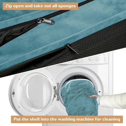 Vista 447 de Comfort Expression Cama ortopédica para perros extra grandes de 45 x 35 pulgadas, cama para mascotas XL de espuma tipo caja de huevos impermeable