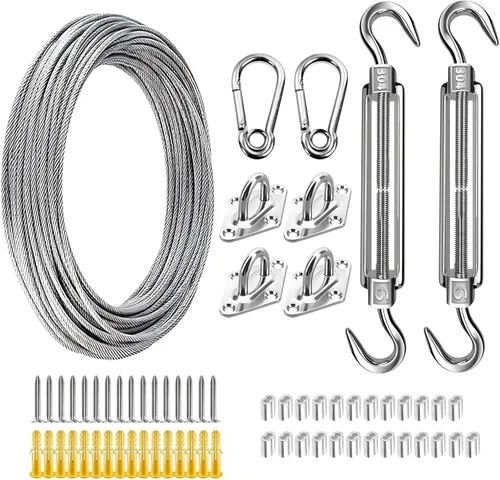 Vista 11 de FZENeast Kit de accesorios para toldo, 5 pulgadas, súper resistente, acero inoxidable 304 de grado marino, kit de accesorios para instalación