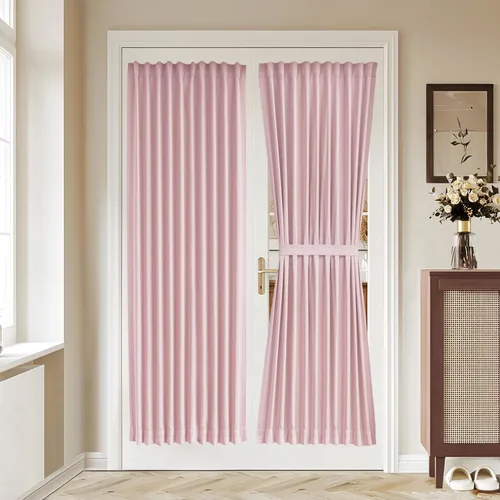 Vista 67 de Vatge - Cortinas laterales para ventana de puerta, cortinas para luz lateral de puerta frontal, 1 panel, 12 (ancho) x 72 (largo) pulgadas, aguamarina