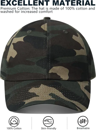 Vista 3 de GADIEMKENSD Unstructured Baseball Cap Adjustable, Running Hat for Men Women, Cotton Dad Hat Plain for Outdoors Activities