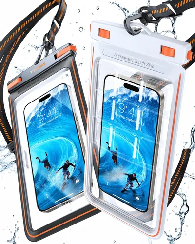 Vista 11 de TORRAS IPX8 - Funda impermeable para teléfono flotante, pantalla subacuática táctil, a prueba de agua con cordón para iPhone 17 Pro Max 16 S26